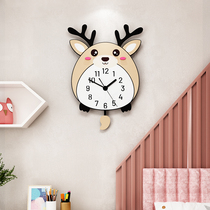 Cute clock living room home childrens wall clock bedroom mute clock personality fashion simple wall hanging decorative hanging watch