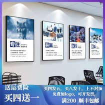 Corporate Culture Wall Company Decorative Painting Office Conference Room Workshop Corridor Mural Background Inspirational Slogan Hanging Painting