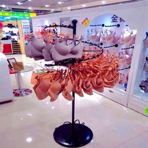 Underwear shelf display rack Floor-standing shorts Nakajima underwear shelf round clothing store bra rack non-slip gold