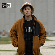 New Era New Eras new autumn and winter fleece jacket outdoor multi-pocket contrast color polar fleece jacket couple tide