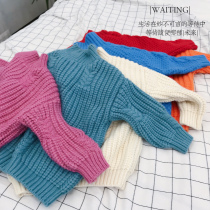 Fall in love with pretty girl thick needle multi-color sweater small turtleneck sweater