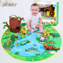 jollybaby Newborn Toy Rattle Baby Grip Training 6-12 month baby Puzzle 0-1 year old Game Blanket