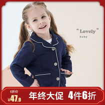 cutebunny baby autumn dress little girl casual coat foreign style baby cotton suit female treasure out of the clothing tide