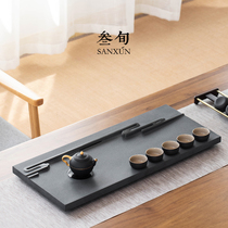 Thirty-year-old Huanyue Wujin Stone Tea Plate Whole Natural Stone Dry Bubble Tea House Office Rectangular Tea Sea