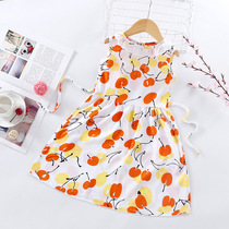 Girl Cotton Silk Dress Princess Dress Princess Dress Girl Summer Dress Girl Sleeping Dress 2021 New Profit Money Girl Skirt