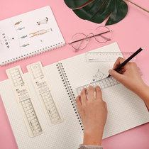 Students use 20cm transparent ruler 15cm wave ruler office drawing measuring ruler learning pictorial stationery wholesale