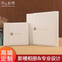 Photo Album Customized Couple Baby Memorial Album Album Photo Studio White Leather Wedding Yarn Photo Book Making