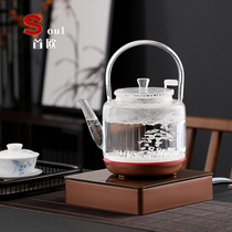 Heat-resistant glass kettle for making tea Fully automatic water supply household tea table pumping electric heating and insulation integrated