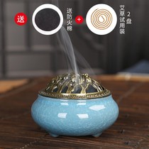 Small incense stove Home Indoor purifying air Zen Serie ceramic Honolulu Incense Stove Tower Incense smoked incense Incense Smoke Stove