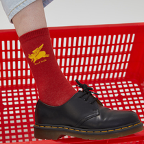 square houlest2019 spring and autumn cotton socks men and women autumn and winter British wild cross socks Tide brand