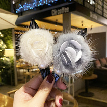 South Korea autumn and winter hair grab clip plush hairclip back head hair grab French elegant temperament shark clip hairpin headgear
