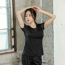 Sports short-sleeved T-shirt female ins tide slim slim elastic net red temperament running gym yoga suit top