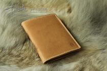 (tens of millions of times)leather passport cover ID cover vegetable tanned cowhide handmade double-digit design