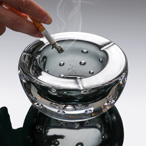 Creative Crystal Glass Ashtrays Home Living Room Snow Eggplant Smoke Disc Large Individuality Trend Office Stylish Smoke Cylinders