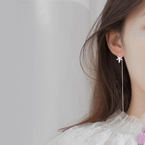 Ear line femininity sterling silver long ear line 2021 new fashion silver earrings female face thin earrings atmospheric super fairy