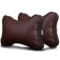 Leather car headrest A pair of neck pillow BMW x1x5x3gt original 3 series 5 series 525li530 pillow lumbar support