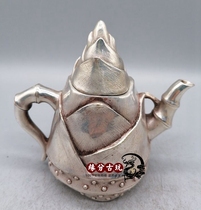 Rising white copper pot antique bronze carving antique bronze bronze teapot kettle white copper ornament copper wine pot