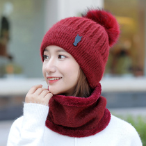 Hats female winter warm thickened candy color sweet cute knitted wool hat Korean version of Joker casual tide female hat