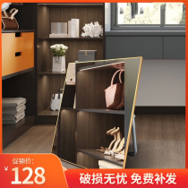 High-definition silver mirror aluminum-blind frame ins mirror family moving web-to-wall bedroom girls auditioned shoes to the ground