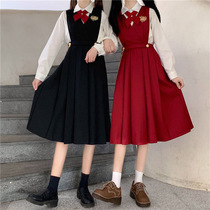 Original Breast Milk Dress Day Ensemble JK Uniform Thyme Dress Genuine student card Dairy skirt College Liandress Autumn winter suit Chauder