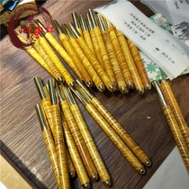 Double-use Redwood with large leaves Nanmei pen retro-nostalgic ball pen with a heart-to-use two-use practice pen