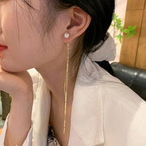 jue beauty tassel earrings round face thin earrings 2021 New Tide earrings temperament senior atmospheric earrings women