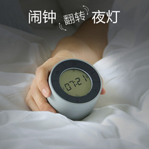 Birthday gift for girls friends girlfriends male bedroom bedside flip mute electronic alarm clock for students