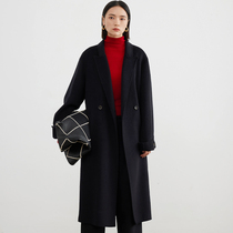 The double-sided cashmere coat has a new high-end lenient lenient knee 100% wool in the 2022 winter high-end leniency