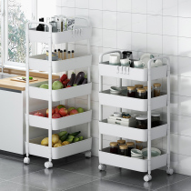 Kitchen Shelve Floor Multilayer Fruit Vegetable Rack Home Multifunction Small Department Store Mobile Oil Pot Containing Small Cart