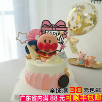 Cute Anpanman piggy bank cartoon doll ornaments theme birthday cake decoration ornaments Childrens piggy bank