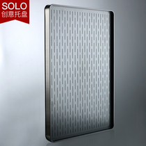 Creative European stainless steel tea tray Tea Cup tray living room tea tray large tea set tray cup holder