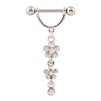 Human Puncture Plum Blossom Milk Ring White No Allergy Body Jewellry Nipple Ring A Price