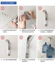 Stainless steel kitchen rack hanging wall triangular bracket microwave oven oven rack wall hanging rack no hole