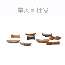 Japanese wooden chopstick holder Chopstick holder Chopstick pillow holder Household kitchen log chopstick holder Spoon holder Small ornaments Wooden tableware