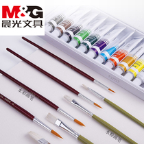 Morning light gouache set Beginner student art painting Watercolor pen nib head Acrylic stroke hook line pen