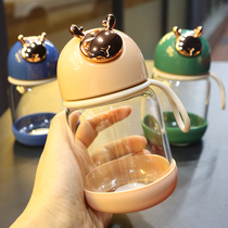 Unicorn glass goblet girl cute mini male and female student small portable little fairy net red humbling supercute