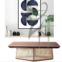 Southeast Asia Hotel Guest House Vine Furniture Rattan Tea Table Mobile Sofa Small Side A Few Living Room Casual Tea Table Small Side Table