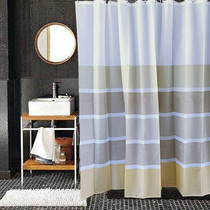 Special price widened mildew waterproof polyester cloth shower curtain gradient striped bathroom partition curtain curtain 240*200