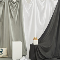 Photo props ins Nordic style net Red live selfie background cloth Pure black and white gray shooting model childrens clothing hanging cloth Anchor layout room decoration Large size background wall photography