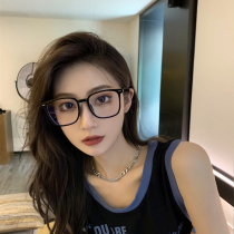 2022 New box Myopia Black Box Glasses Day Series Square Conspicothin Korean Version Vegan decoration Anti-Blu-ray Mens Degrees