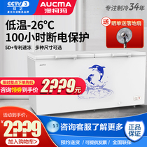 Australian Curma Freezer Commercial Large Capacity Refrigerated Freezer Horizontal Tea Freshness Cabinet Frozen Meat Fridge Snow Cabinet