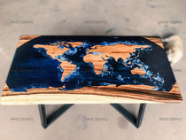 River table Tea table hospitality wooden board large board solid wood coffee table Resin wrought iron dining table log xznew