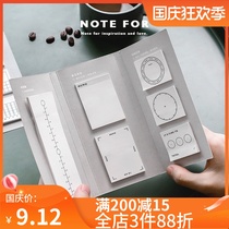 NOTE FOR Post-it notes set Handbook Function schedule plan clocking habits storage basics practical