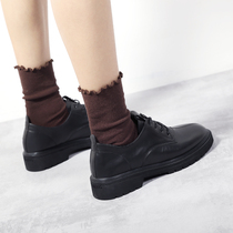 2021 New Early Spring small leather shoes Japanese College Joker soft leather single shoes flat vintage English womens shoes