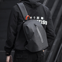 Trendy chest bag mens casual simple sports cycling travel bag lightweight oblique backpack shoulder messenger bag mens bag