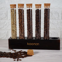 Koonan Kana coffee bean glass test tube display rack sample tea display rack log base