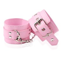 Purple leather handcuffs sm adult sex toys entry-level sex toys handcuffs