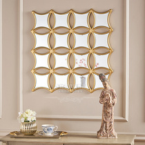 European soft dress art porch wall decoration fireplace hanging mirror simple living room sofa background decoration wall combination mirror