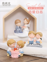 Sweet love anniversary gift to girlfriend couple creative practical porch TV cabinet home decoration small ornaments