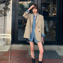 women khaki suit jacket design mini 2022 new Korean style spring and autumn high-end fried street internet-famous suit